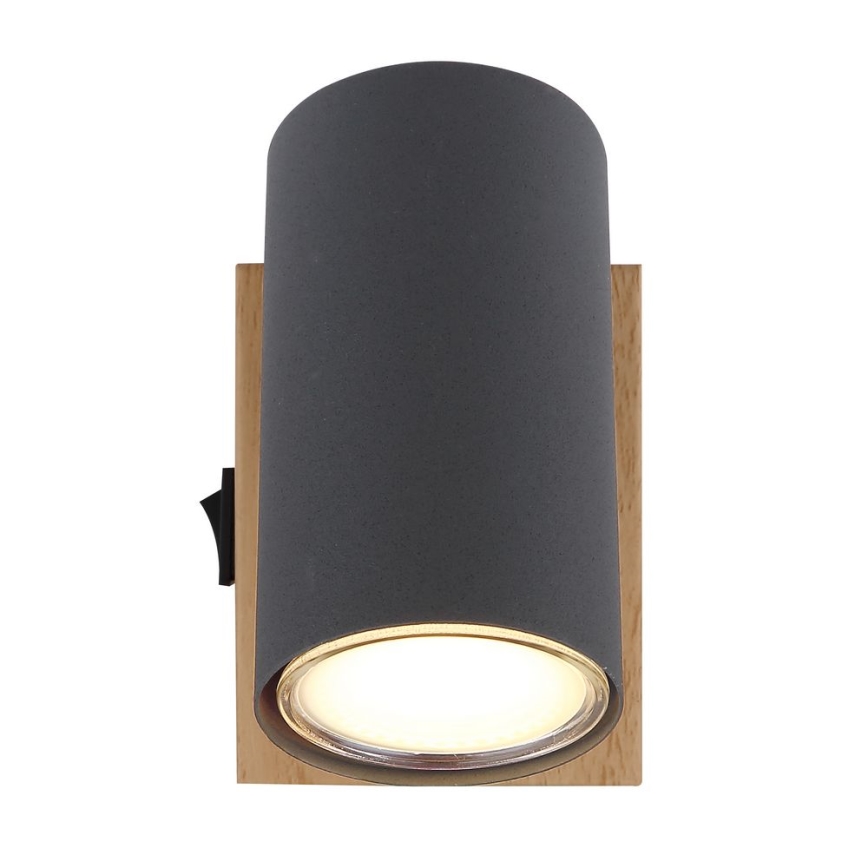 Globo  - Vägg spotlight ROBBY 1xGU10/25W/230V grå/brun