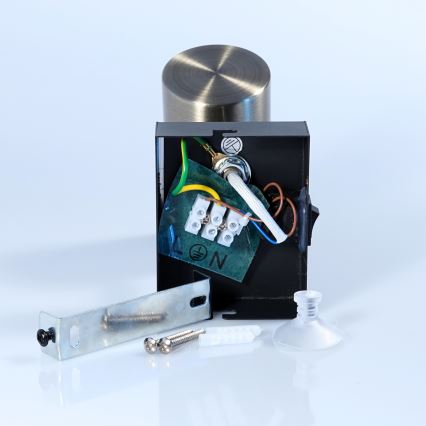 Globo - Väggspotlight 1xGU10/25W/230V svart/mässing