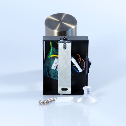 Globo - Väggspotlight 1xGU10/25W/230V svart/mässing