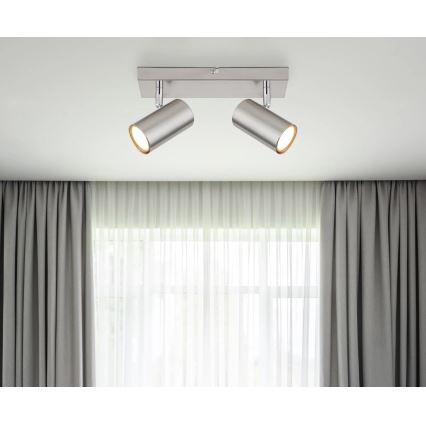 Globo - Spotlight 2xGU10/25W/230V matt krom