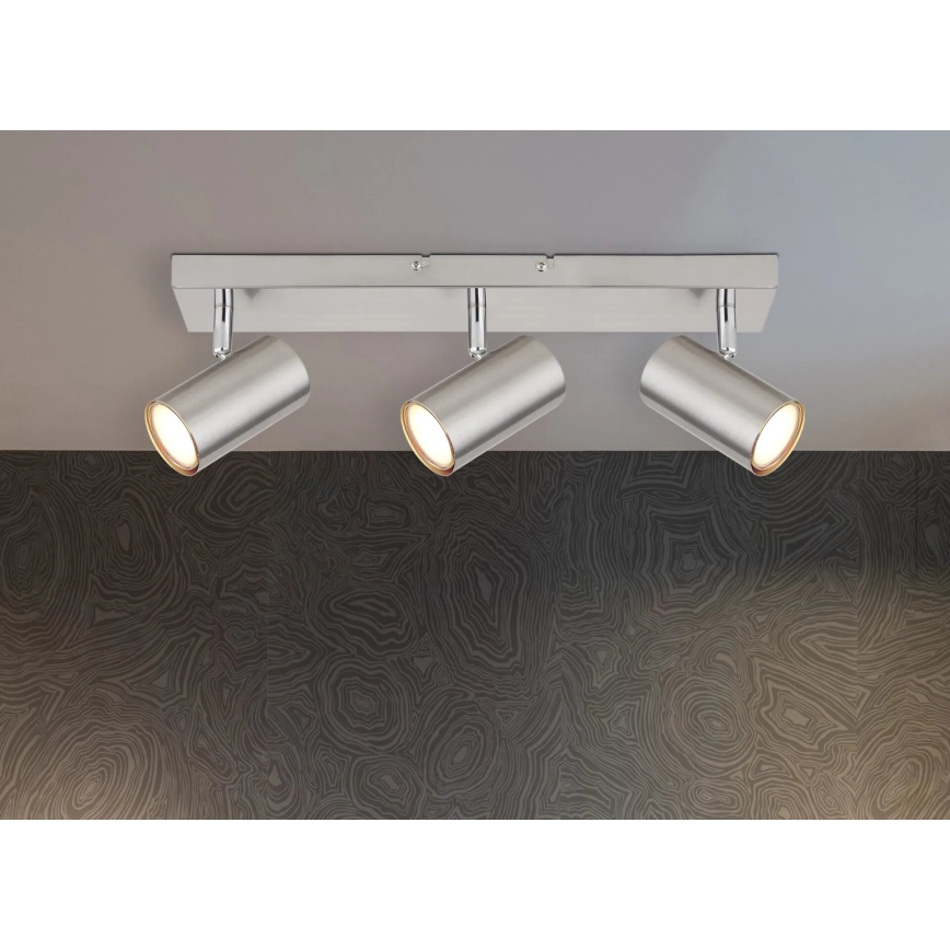 Globo - Spotlight 3xGU10/25W/230V matt krom