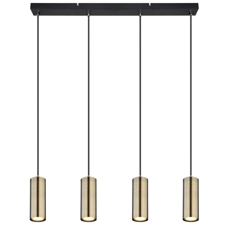 Globo - Taklampa med 4xGU10/35W/230V svart/mässing