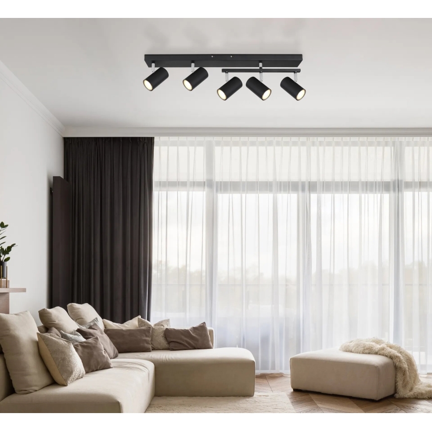Globo - Spotlight 5xGU10/35W/230V svart