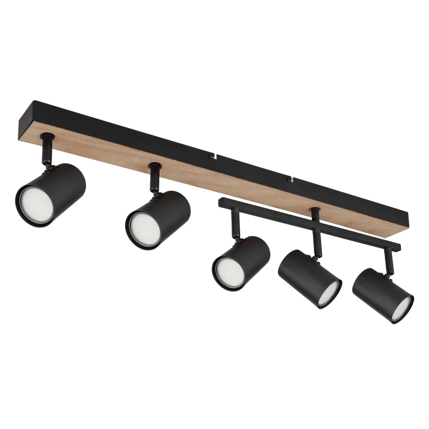 Globo - Spotlight 5xGU10/35W/230V svart/brun