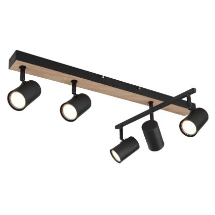 Globo - Spotlight 5xGU10/35W/230V svart/brun