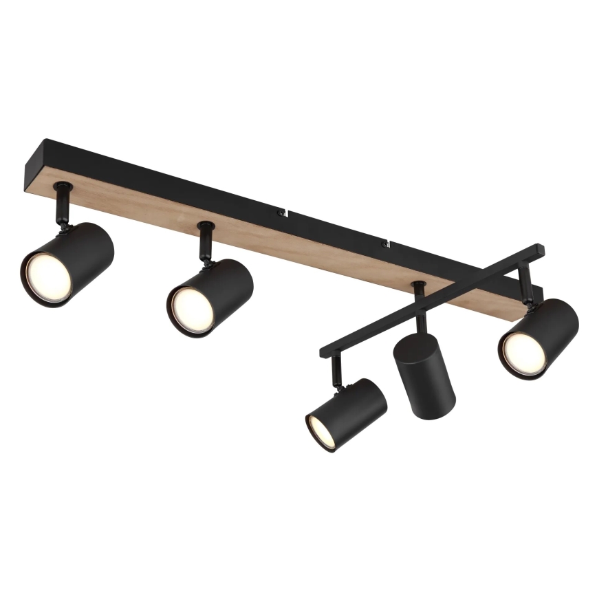Globo - Spotlight 5xGU10/35W/230V svart/brun