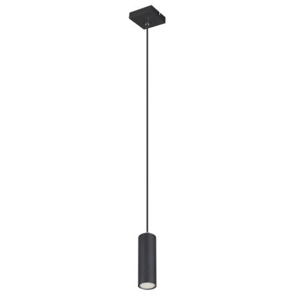 Globo - Ljuskrona med upphängningsrem 1xGU10/35W/230V svart