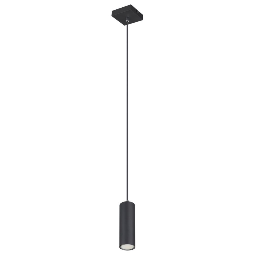 Globo - Ljuskrona med upphängningsrem 1xGU10/35W/230V svart