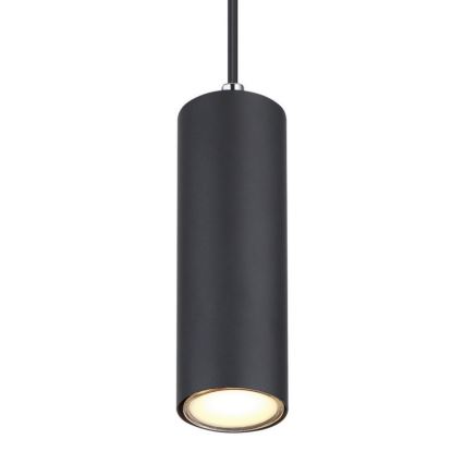 Globo - Ljuskrona med upphängningsrem 1xGU10/35W/230V svart