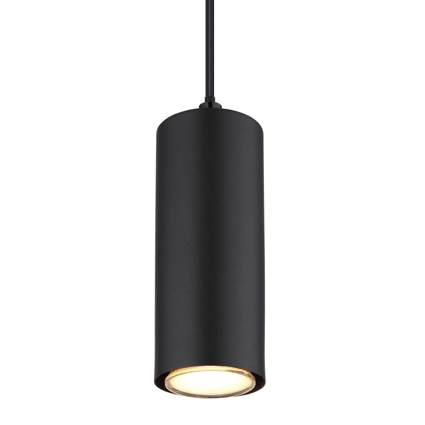 Globo - Ljuskrona med textilsladd 1xGU10/35W/230V svart/brun