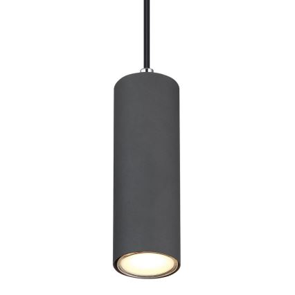 Globo - Ljuskrona med textilsladd 1xGU10/35W/230V grå/brun