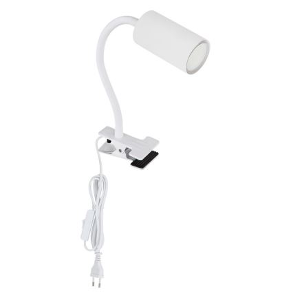 Globo - Flexibilní lampa med klämma 1xGU10/25W/230V vit