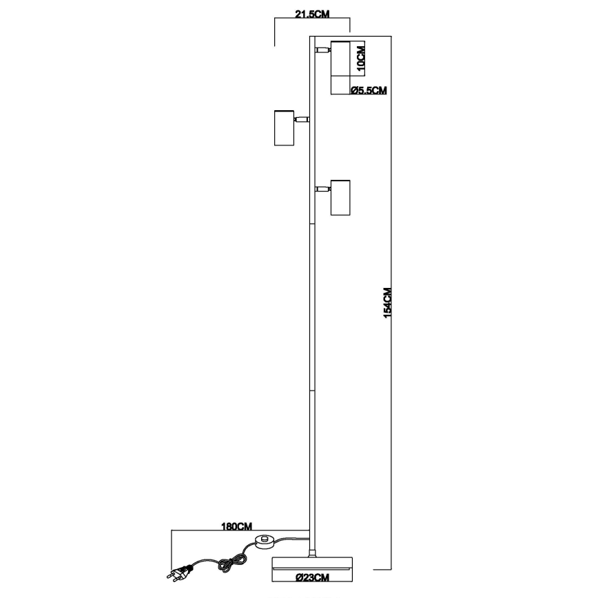 Globo - Golvlampa 3xGU10/5W/230V