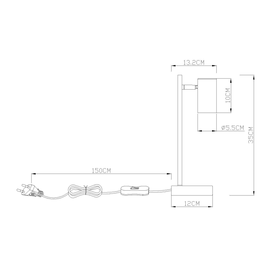 Globo - Bordslampa 1xGU10/5W/230V grå/antracit