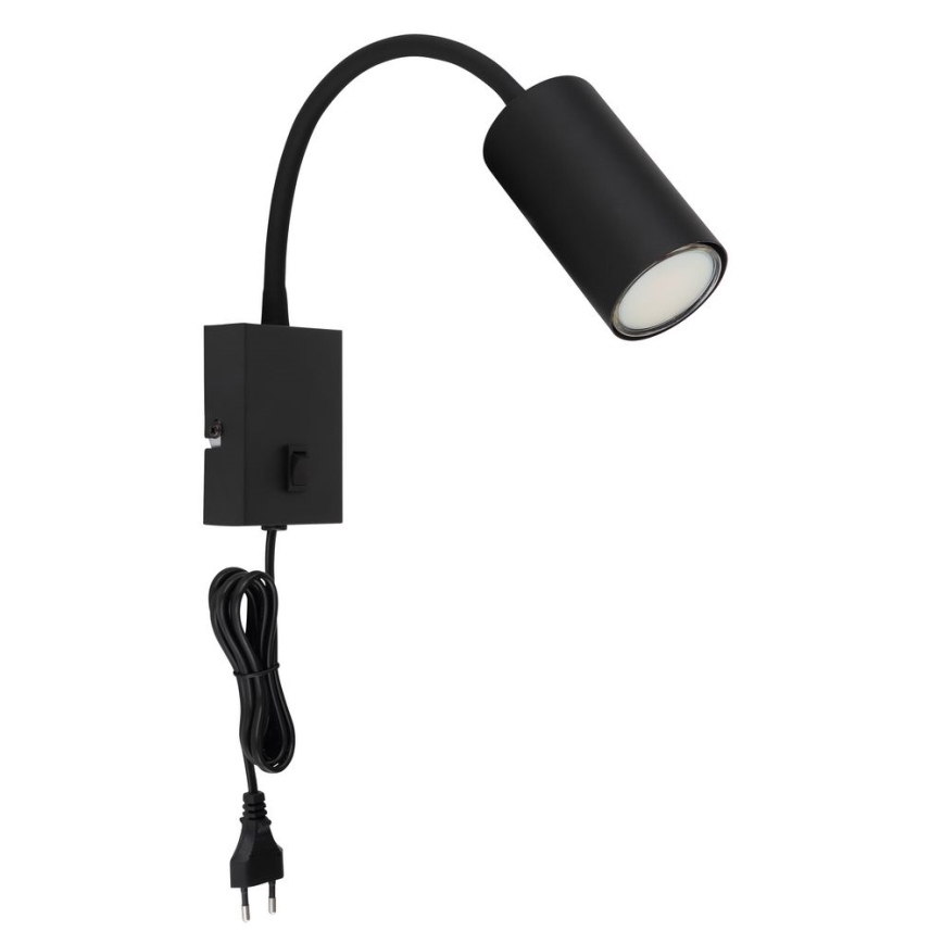 Globo - Flexibel vägglampa 1xGU10/25W/230V svart