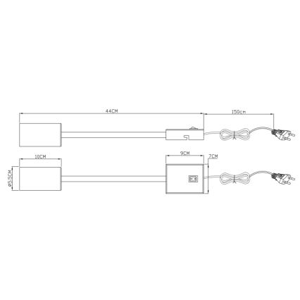 Globo - Flexibel vägglampa 1xGU10/25W/230V svart