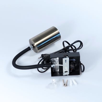 Globo - Flexibel vägglampa 1xGU10/25W/230V svart/mässing