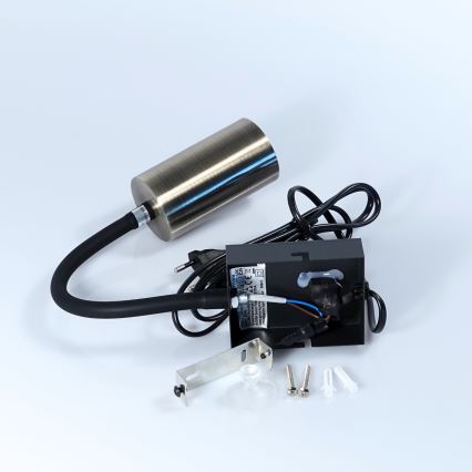 Globo - Flexibel vägglampa 1xGU10/25W/230V svart/mässing