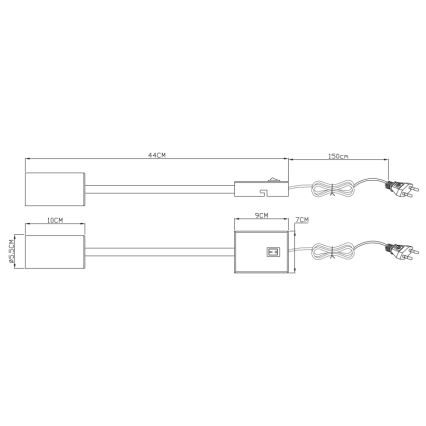 Globo - Flexibilní nástěnná lampa 1xGU10/25W/230V svart/mässing