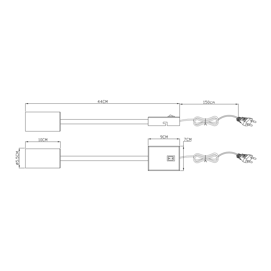 Globo - Flexibilní nástěnná lampa 1xGU10/25W/230V svart/mässing