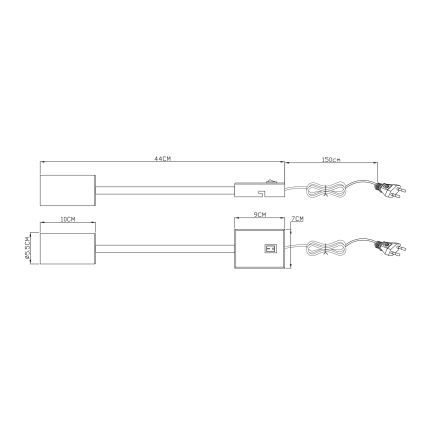 Globo - Flexibilní nástěnná lampa 1xGU10/25W/230V vit