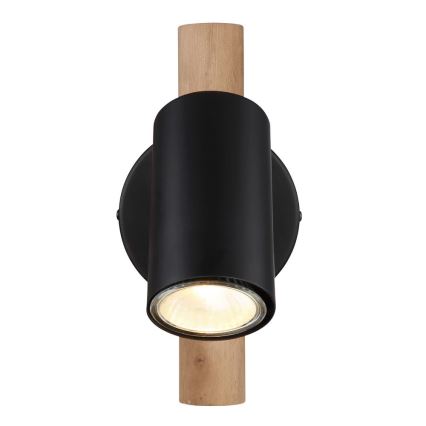 Globo - Väggspotlight 1xGU10/5W/230V trä/metall
