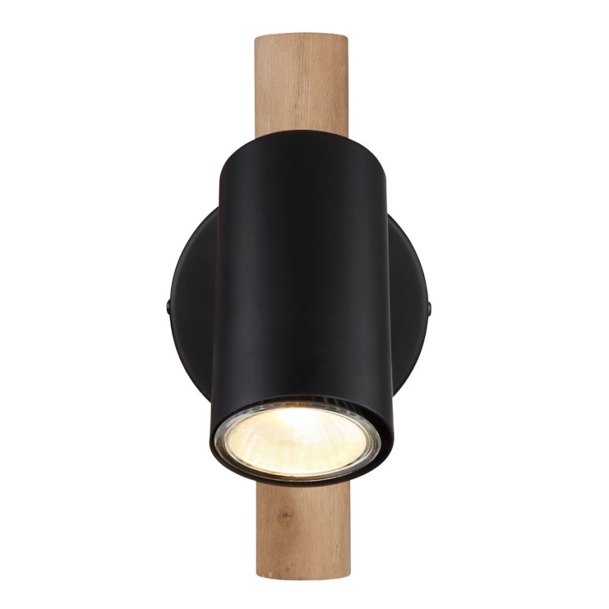 Globo - Väggspotlight 1xGU10/5W/230V trä/metall