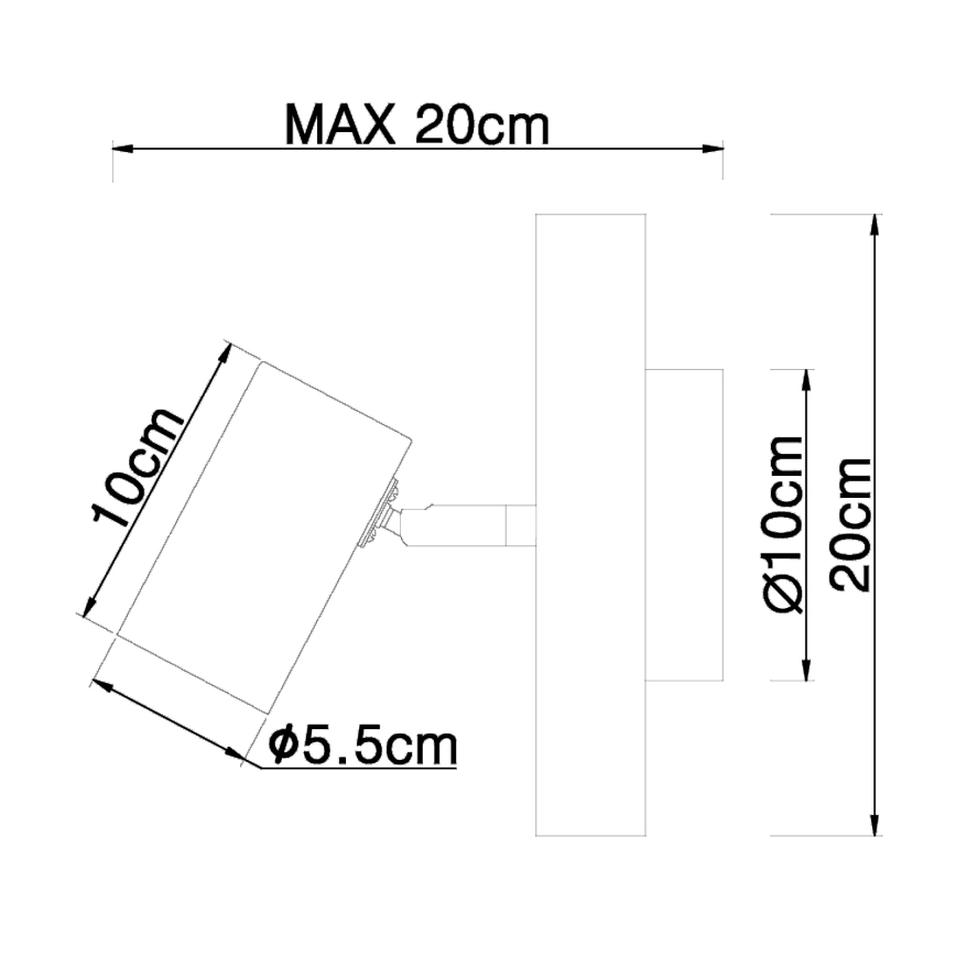 Globo - Väggspotlight 1xGU10/5W/230V trä/metall