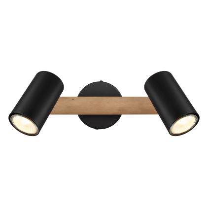 Globo - Spotlampa 2xGU10/5W/230V trä/metal