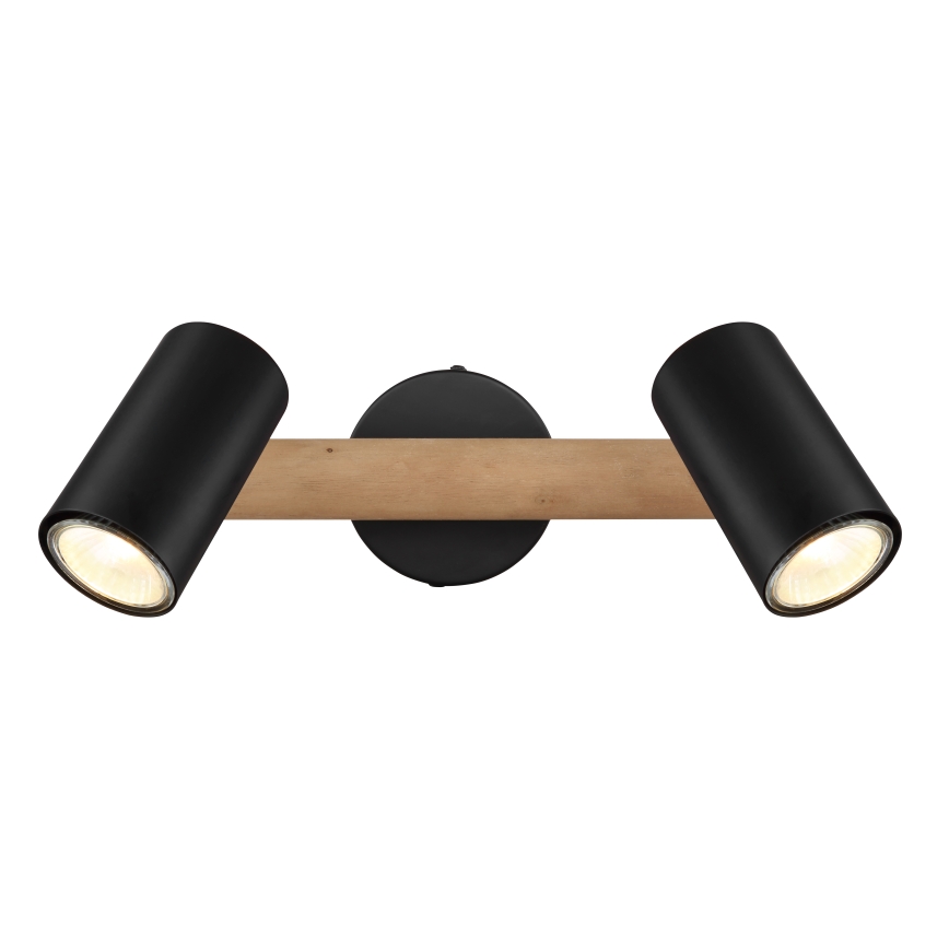 Globo - Spotlampa 2xGU10/5W/230V trä/metal
