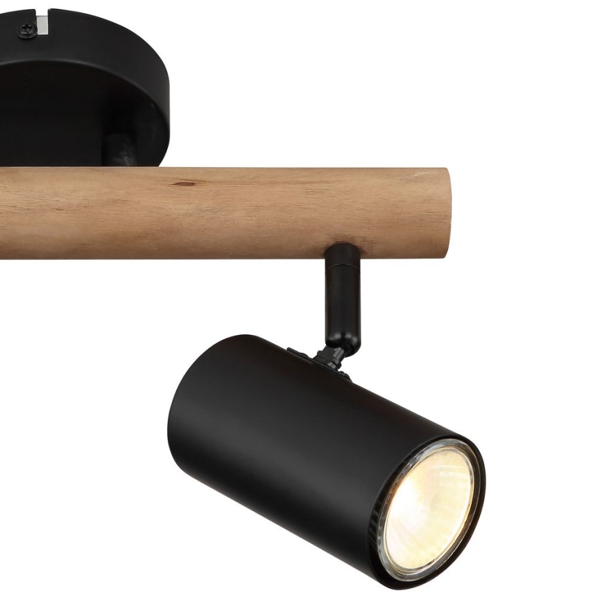 Globo - Spotlight 2xGU10/5W/230V trä/metall