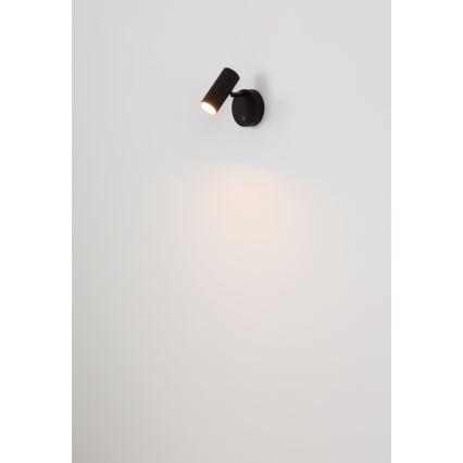 Globo - LED dimbar uppladdningsbar väggmonterad spotlampa LED/0,4W/3,7V 1800 mAh svart