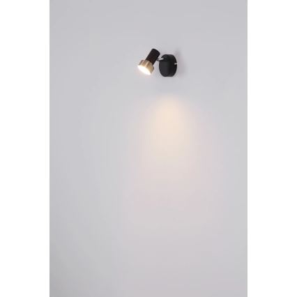 Globo - Väggspotlight 1xGU10/25W/230V svart/guld