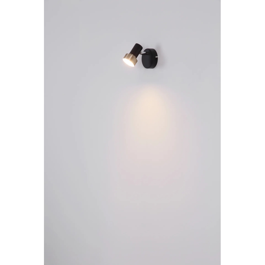 Globo - Väggspotlight 1xGU10/25W/230V svart/guld