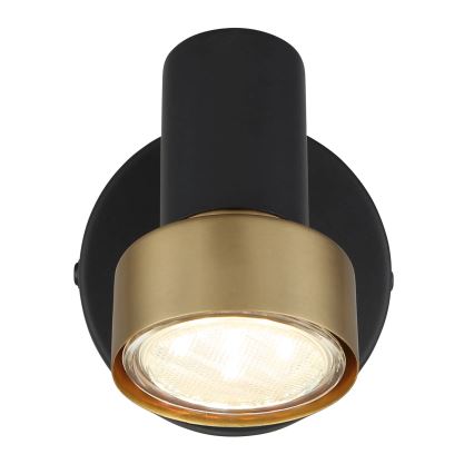 Globo - Väggspotlight 1xGU10/25W/230V svart/guld