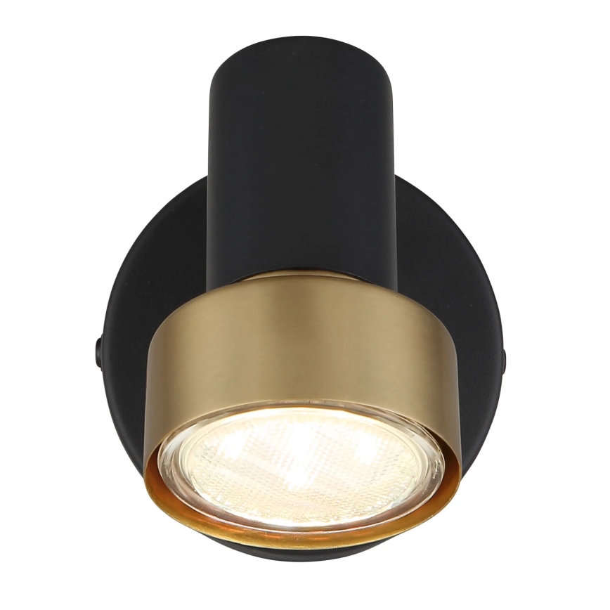 Globo - Väggspotlight 1xGU10/25W/230V svart/guld