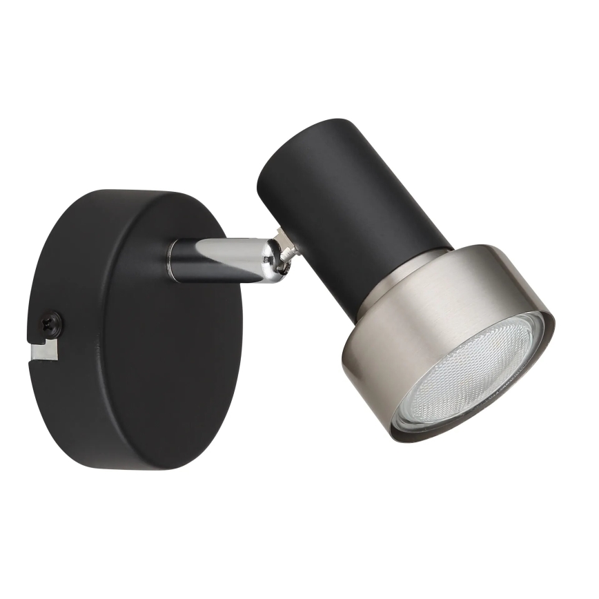 Globo - Väggspotlight 1xGU10/25W/230V svart/silver