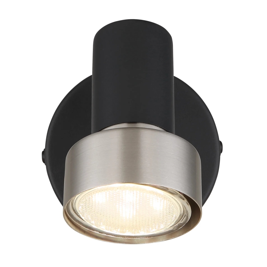 Globo - Väggspotlight 1xGU10/25W/230V svart/silver