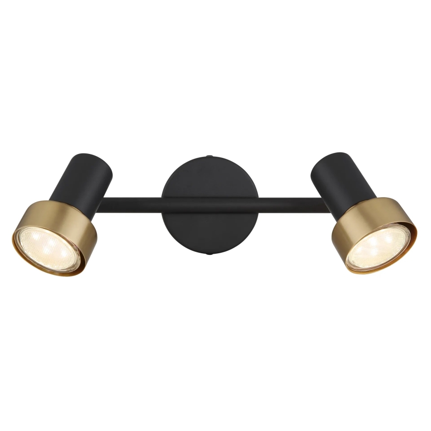 Globo - Spotlight  2xGU10/25W/230V svart/guld