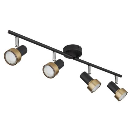 Globo - Spotlight  4xGU10/25W/230V svart/guld