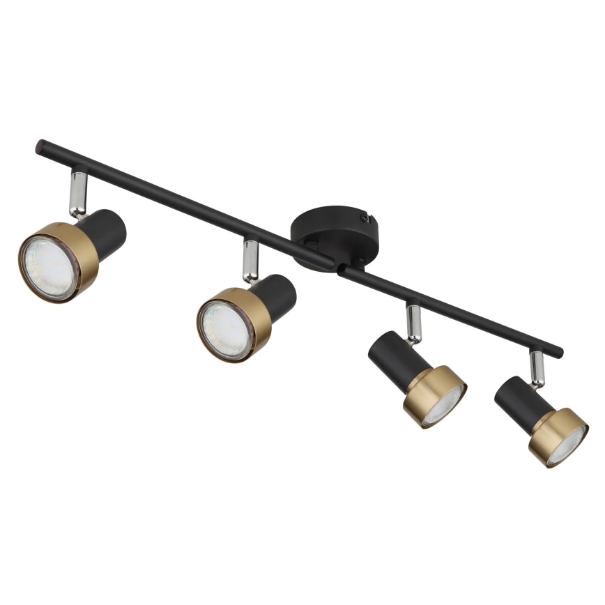 Globo - Spotlight  4xGU10/25W/230V svart/guld