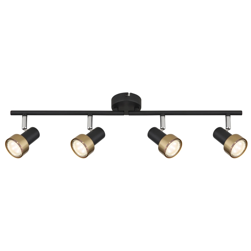 Globo - Spotlight  4xGU10/25W/230V svart/guld