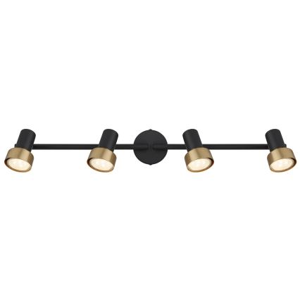 Globo - Spotlight  4xGU10/25W/230V svart/guld