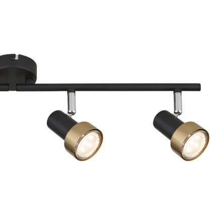 Globo - Spotlight  4xGU10/25W/230V svart/guld