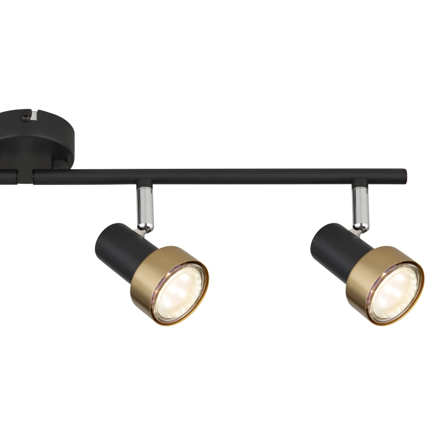 Globo - Spotlight  4xGU10/25W/230V svart/guld