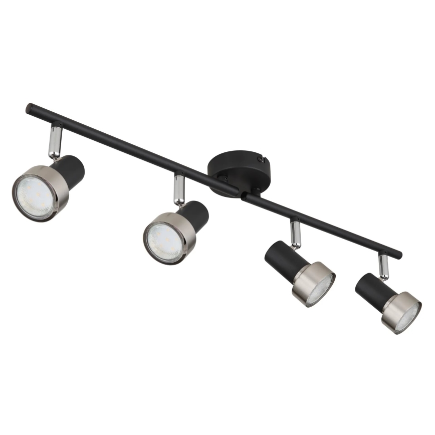 Globo - Spotlight  4xGU10/25W/230V svart/silver