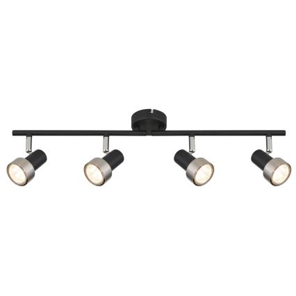 Globo - Spotlight  4xGU10/25W/230V svart/silver