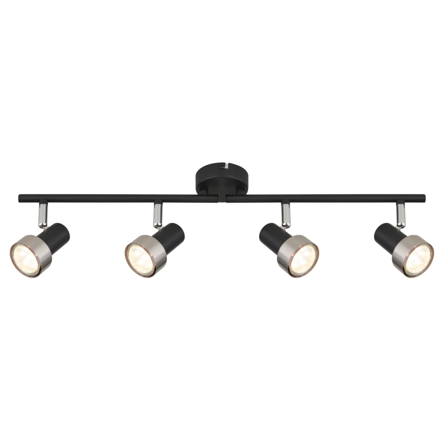 Globo - Spotlight  4xGU10/25W/230V svart/silver