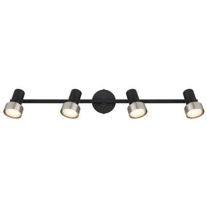 Globo - Spotlight  4xGU10/25W/230V svart/silver