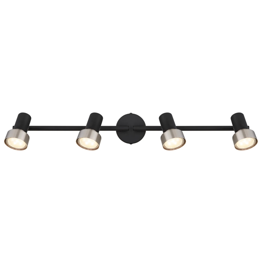 Globo - Spotlight  4xGU10/25W/230V svart/silver
